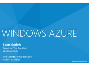 Produkteinführung "WINDOWS AZURE" - Microsofts offizielle Windows 8-Animations-Ppt-Vorlage