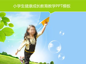 Primary school students healthy growth education teaching ppt template