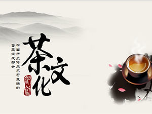 Modelo de ppt de cultura de chá chinês