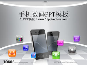aplicație aplicație șablon ppt tehnologie digitală mobilă