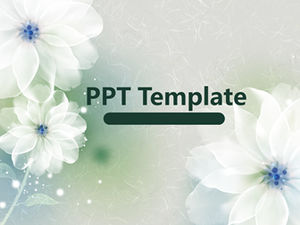 Fantasy fluorescent transparent flower background ppt template