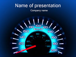 Car dashboard speed and passion ppt template