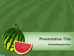 Cool summer watermelon fruit ppt template