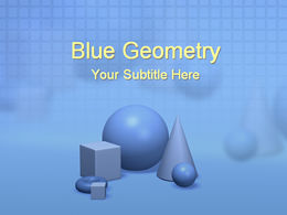 Three-dimensional geometry education teaching ppt template