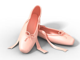 Modello ppt di scarpe rosa