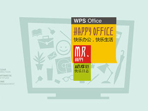 Happy office life business ppt template