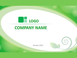 Beautiful spring green fresh PPT concise template