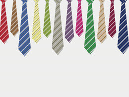 彩色领带商务ppt模板