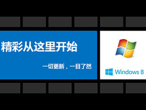 簡潔的Microsoft Win8風格的PPT模板