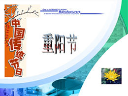 중국 전통 축제-더블 나인 축제 PPT 템플릿