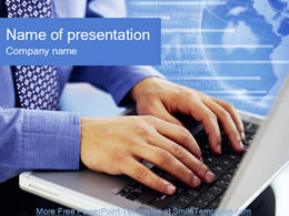 Laptop Office Theme Digital Letter Globe Element Synthetische blaue Hintergrund-Technologie-Vorlage