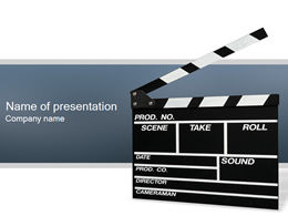 Clapperboard movie theme ppt template