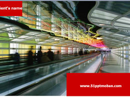 Flughafen Fast Track-Air Transport ppt Vorlage