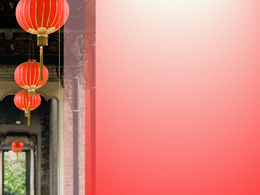 Podnieś czerwoną latarnię —— szablon świąteczny ppt w stylu chińskim