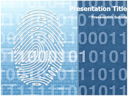 Fingerprint 101010 background computer technology ppt template