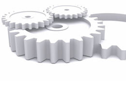 Three-dimensional gear ppt template