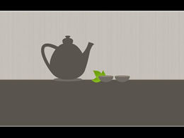 Szablon ppt kultury herbaty w prostym stylu