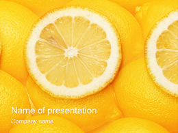 Irisan lemon dan template ppt lemon