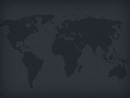 Dark gray world map background ppt template