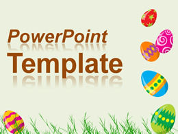 Easter eggs-vibrant color ppt template
