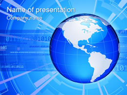 Templat Teknologi PPT Komunikasi Informasi Bumi