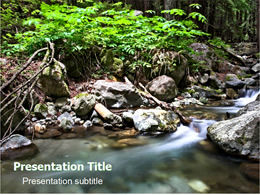 Forest stream natural ppt template