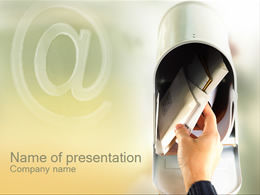 Mailbox receiving letter ppt template