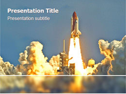 Spaceship launch aerospace science and technology ppt template