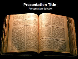 An ancient book opened-ppt template