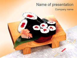 Modelo ppt de dieta tradicional japonesa de sushi