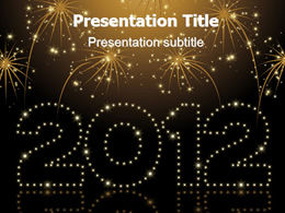 2012 holiday fireworks ppt template