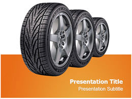 Modèle PPT de thème de pneu de voiture