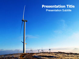 Wind power environmental protection energy ppt template