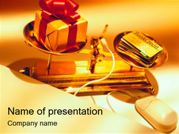 Gift package and bank card financial industry ppt template