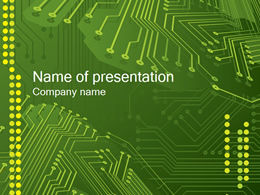 Circuit board background ppt template