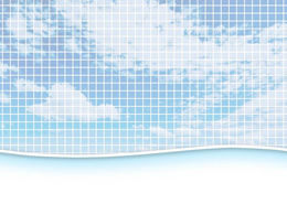 Grid white clouds blue sky ppt template