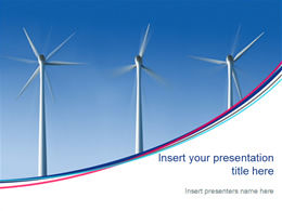 Wind power station electric energy ppt template