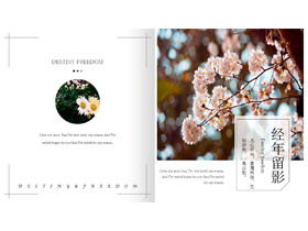 Fresh magazine album wind plant electronic photo album PPT template