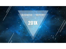 Business PPT Vorlage mit blauem Sternenhimmel Hintergrund