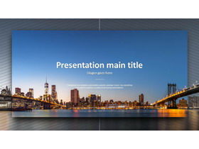 European and American architectural picture typography design PPT template