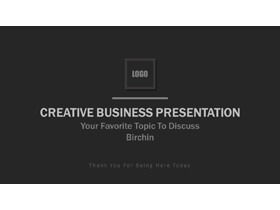 European and American gray flat business PPT template