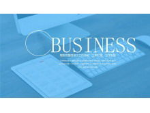 Geschäftsbericht PPT-Vorlage in der blauen Büroszene