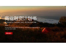 Outdoor background business financing plan PPT template