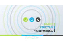 Plantilla de presentación de diapositivas con estilo de fondo de círculo creativo