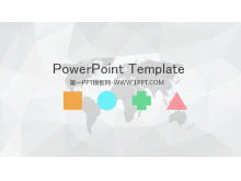 Einfache graue polygonale Hintergrund elegante PPT-Vorlage