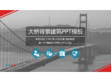 Modelo de PPT de construção de plano de fundo da ponte