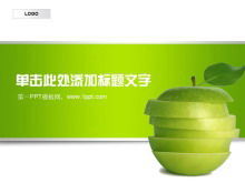 Download del modello PPT di mela verde