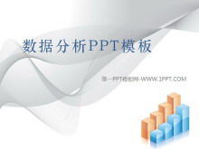 Modelo de relatório de análise de dados PPT com fundo de histograma