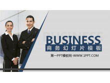 White-collar foreigner background gray business slideshow template download