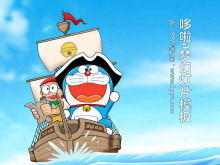 Téléchargement du modèle de diapositive de dessin animé d'animation de fond Doraemon